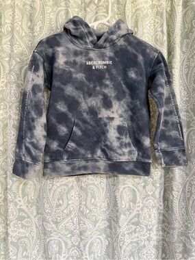 abercrombie kids gray tie-dye hoodie